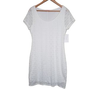 NEW Isaac Mizrahi White Eyelet Lace Dress